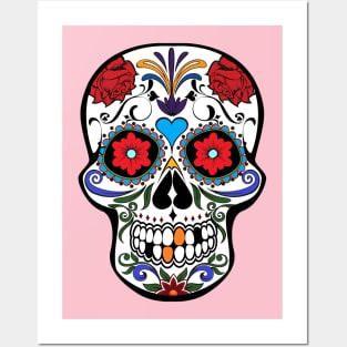 Skull, design for the day of the dead. A  beautiful skull design for the day of the dead. Posters and Art